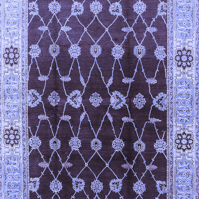 Machine Washable Oriental Blue Traditional Rug, wshurb2953blu