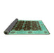 Sideview of Oriental Turquoise Traditional Rug, urb2953turq