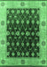 Machine Washable Oriental Emerald Green Traditional Area Rugs, wshurb2953emgrn