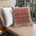 Front View of Mid-Century Modern Urban Square Red Throw Pillow, 18 inch by 18 inch, pwurb2953