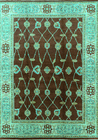 Oriental Turquoise Traditional Rug, urb2953turq