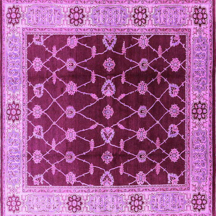 Square Oriental Purple Traditional Rug, urb2953pur