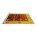 Sideview of Machine Washable Oriental Yellow Traditional Rug, wshurb2953yw