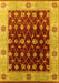 Machine Washable Oriental Yellow Traditional Rug, wshurb2953yw