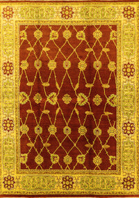 Oriental Yellow Traditional Rug, urb2953yw