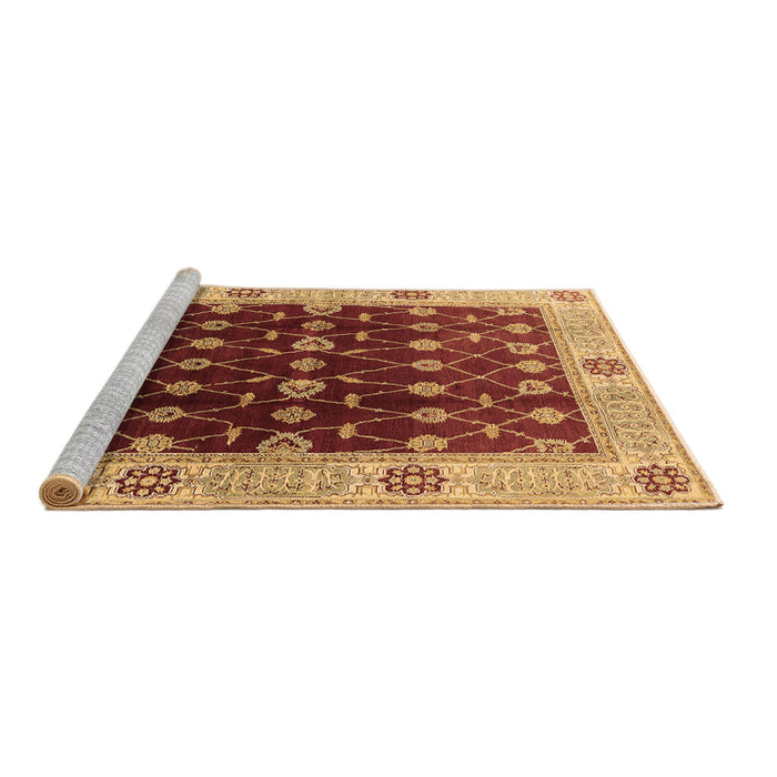Sideview of Machine Washable Oriental Brown Traditional Rug, wshurb2953brn