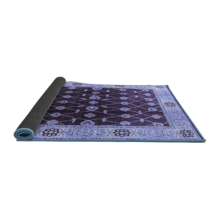Sideview of Oriental Blue Traditional Rug, urb2953blu