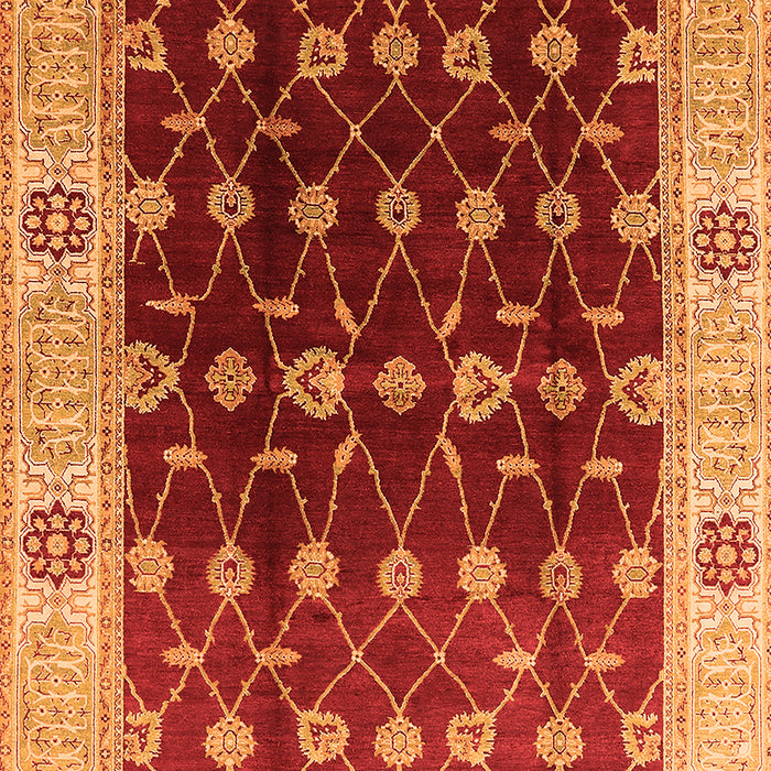 Machine Washable Oriental Orange Traditional Area Rugs, wshurb2953org