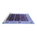 Sideview of Machine Washable Oriental Blue Traditional Rug, wshurb2953blu