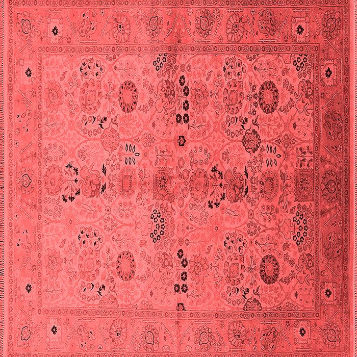 Machine Washable Oriental Red Traditional Rug, wshurb2954red