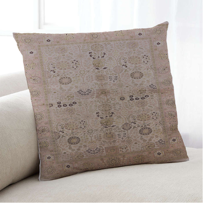 Lifestyle Image of Mid-Century Modern Urban Square Sienna Brown Throw Pillow, 18 inch by 18 inch, pwurb2954