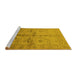 Sideview of Machine Washable Oriental Yellow Traditional Rug, wshurb2954yw