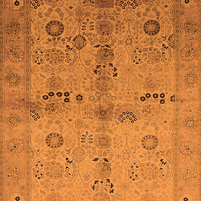 Machine Washable Oriental Orange Traditional Area Rugs, wshurb2954org