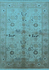 Oriental Light Blue Traditional Rug, urb2954lblu