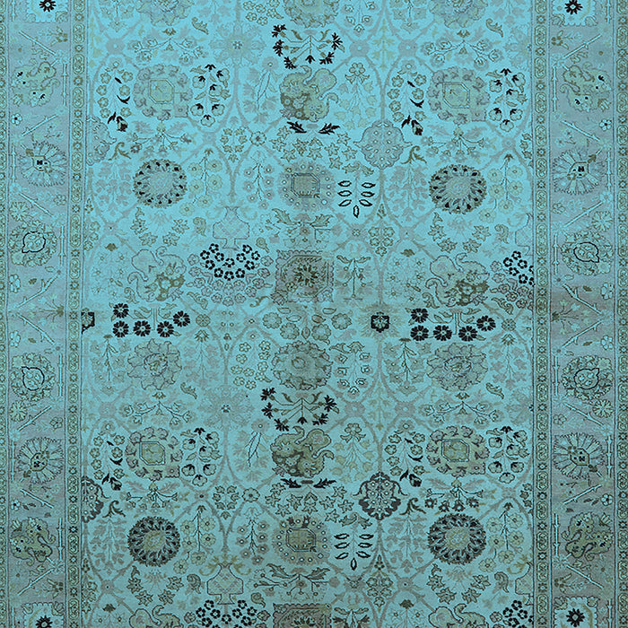 Oriental Light Blue Traditional Rug, urb2954lblu