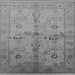 Square Machine Washable Oriental Gray Traditional Rug, wshurb2954gry