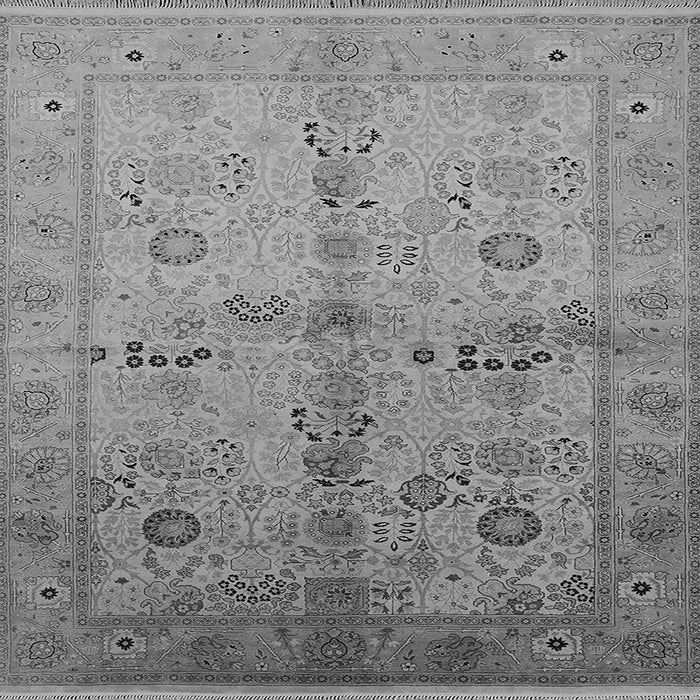 Square Oriental Gray Traditional Rug, urb2954gry
