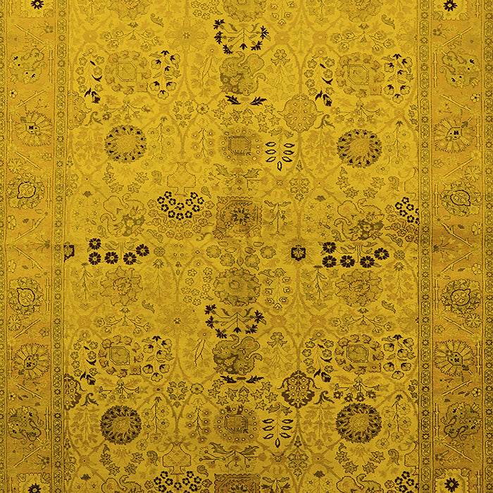 Oriental Yellow Traditional Rug, urb2954yw