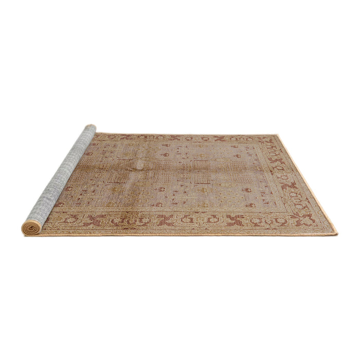 Sideview of Machine Washable Industrial Modern Light Brown Rug, wshurb2955
