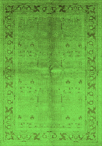Oriental Green Traditional Rug, urb2955grn