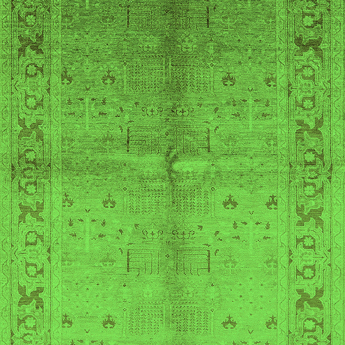 Oriental Green Traditional Rug, urb2955grn