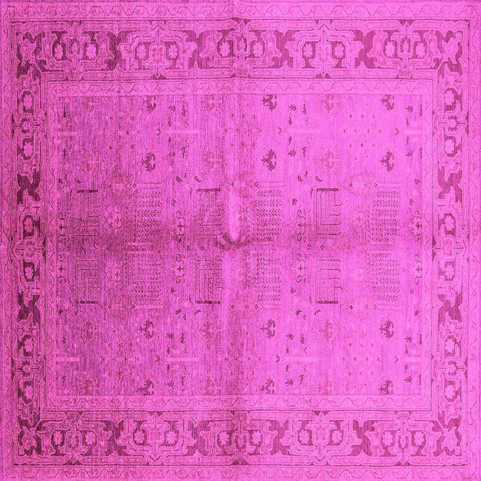 Square Oriental Pink Traditional Rug, urb2955pnk
