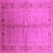Square Oriental Pink Traditional Rug, urb2955pnk