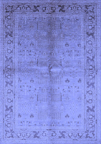 Oriental Blue Traditional Rug, urb2955blu