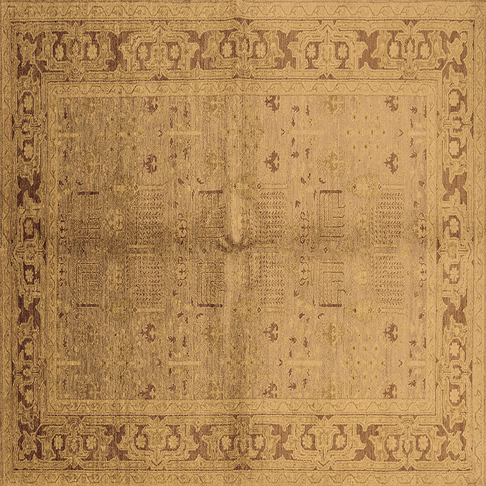 Square Machine Washable Oriental Brown Traditional Rug, wshurb2955brn