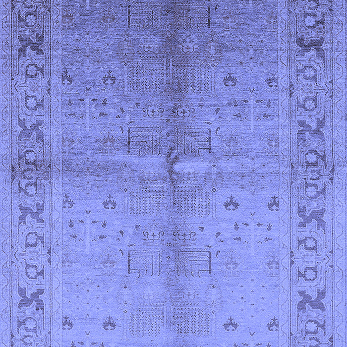 Machine Washable Oriental Blue Traditional Rug, wshurb2955blu
