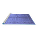 Sideview of Machine Washable Oriental Blue Traditional Rug, wshurb2955blu