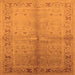 Square Oriental Orange Traditional Rug, urb2955org