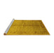 Sideview of Machine Washable Oriental Yellow Traditional Rug, wshurb2955yw