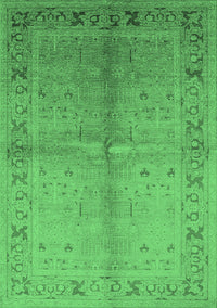 Oriental Emerald Green Traditional Rug, urb2955emgrn