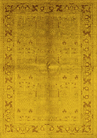 Oriental Yellow Traditional Rug, urb2955yw