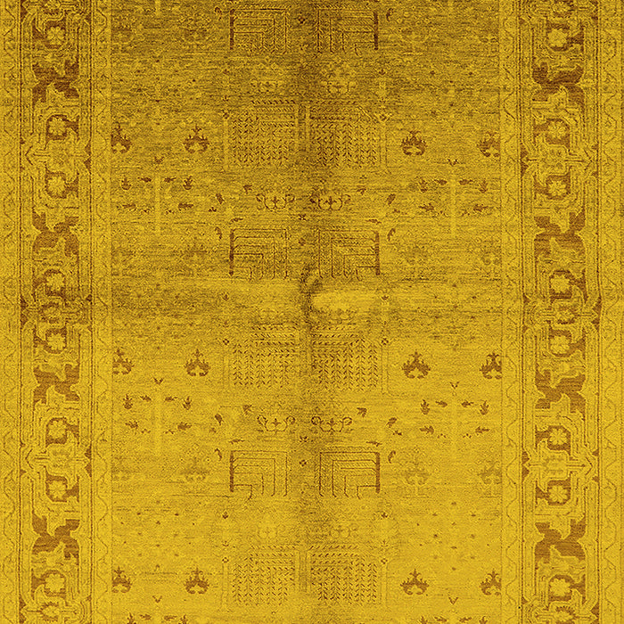 Oriental Yellow Traditional Rug, urb2955yw