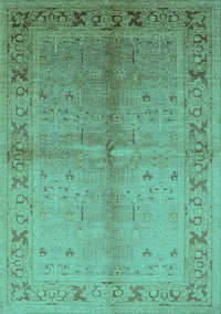 Oriental Turquoise Traditional Rug, urb2955turq