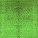 Square Oriental Green Traditional Rug, urb2956grn
