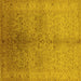 Square Oriental Yellow Traditional Rug, urb2956yw