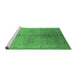 Sideview of Machine Washable Oriental Emerald Green Traditional Area Rugs, wshurb2956emgrn