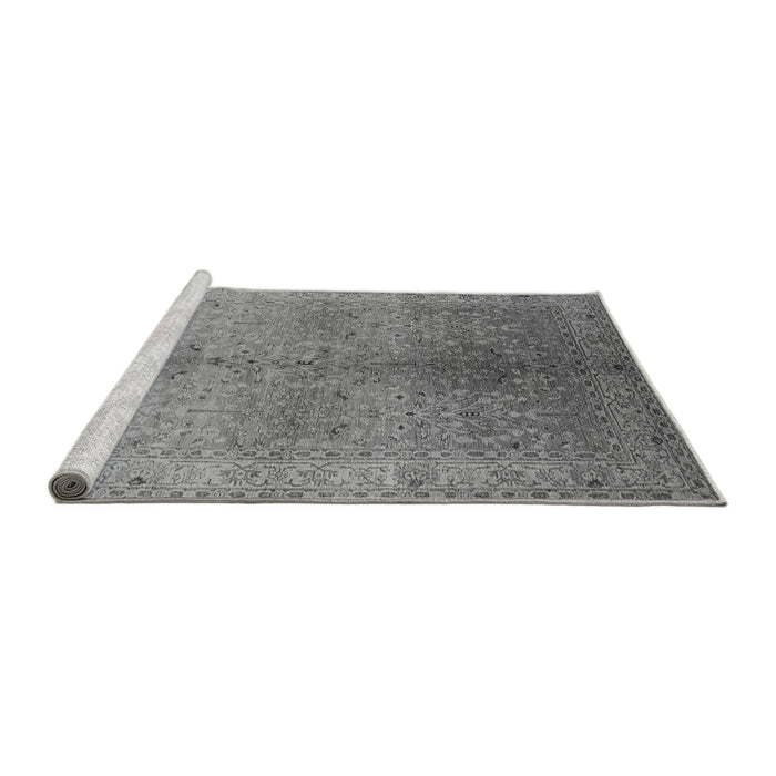 Sideview of Machine Washable Oriental Gray Traditional Rug, wshurb2956gry
