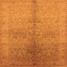 Square Oriental Orange Traditional Rug, urb2956org