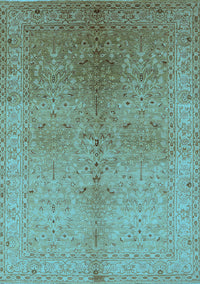 Oriental Light Blue Traditional Rug, urb2956lblu