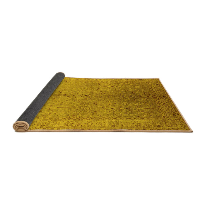 Sideview of Oriental Yellow Traditional Rug, urb2956yw