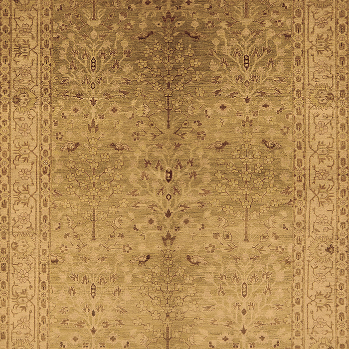 Machine Washable Oriental Brown Traditional Rug, wshurb2956brn