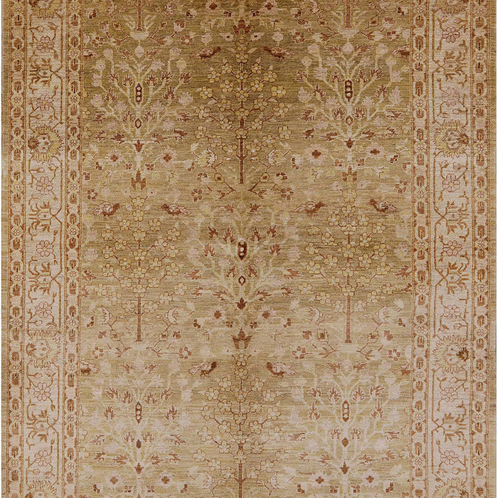 Mid-Century Modern Brown Sand Brown Oriental Rug, urb2956