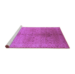 Sideview of Machine Washable Oriental Purple Traditional Area Rugs, wshurb2956pur