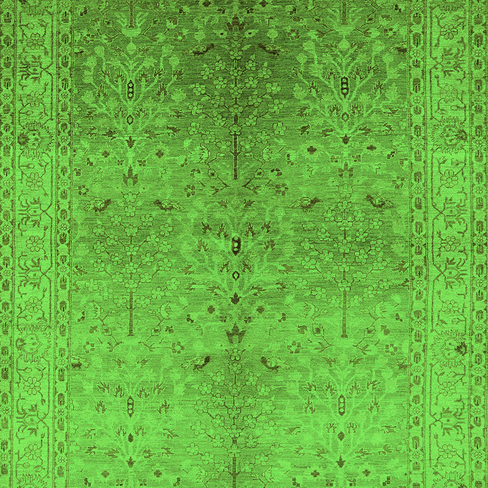 Oriental Green Traditional Rug, urb2956grn