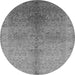 Round Oriental Gray Traditional Rug, urb2956gry