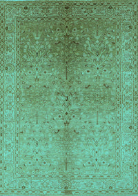Oriental Turquoise Traditional Rug, urb2956turq